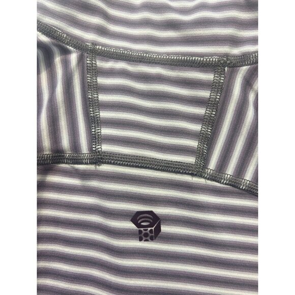 Mountain Hardwear Butterlicious Stripe 1/2 Zip Top Light Purple Striped Small - Picture 4 of 5